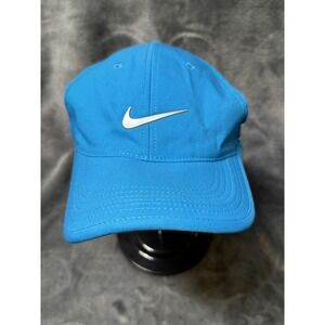 Nike Golf Vapor‎ Hat Cap Strap Back One Size Blue Performance Golf Six Panel